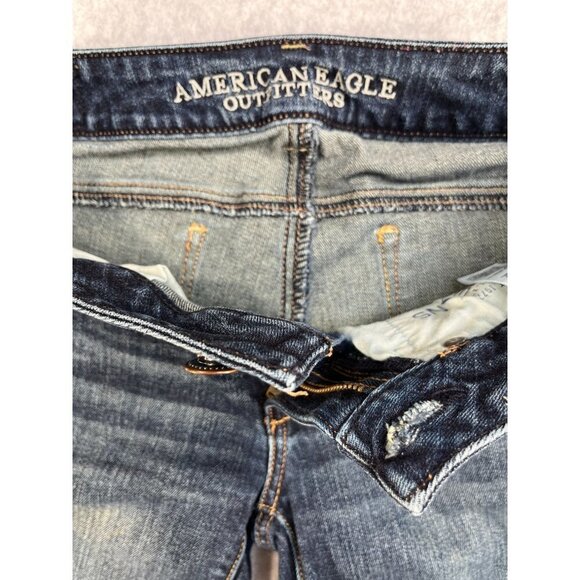 American Eagle Outfitters Womens Skinny Stretch Jeans Size 0 Dark Wash - Picture 15 of 16